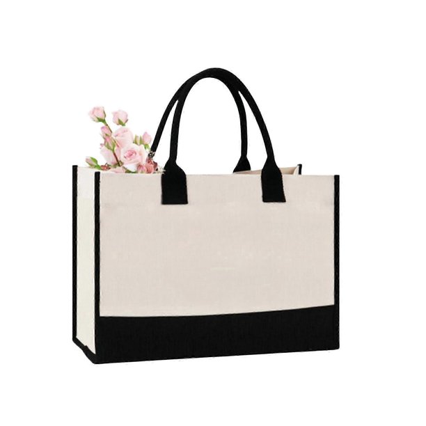Beach bag canvas tote bag large ladies handbag leisure bag for women stylish summer beach accessory