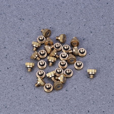 FUTUREORYY 25Pcs Rustproof Brass Misting Nozzles Energy Saving for Non-corrosive Medium and Garden Use 0.4×0.4×0.4in