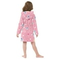 thumbnail image 4 of FORMRS Niños Bathrobe Unisex Hooded Robe Soft Plush Pajamas Sleepwear, Size 7-9T, Love Connection, 4 of 7
