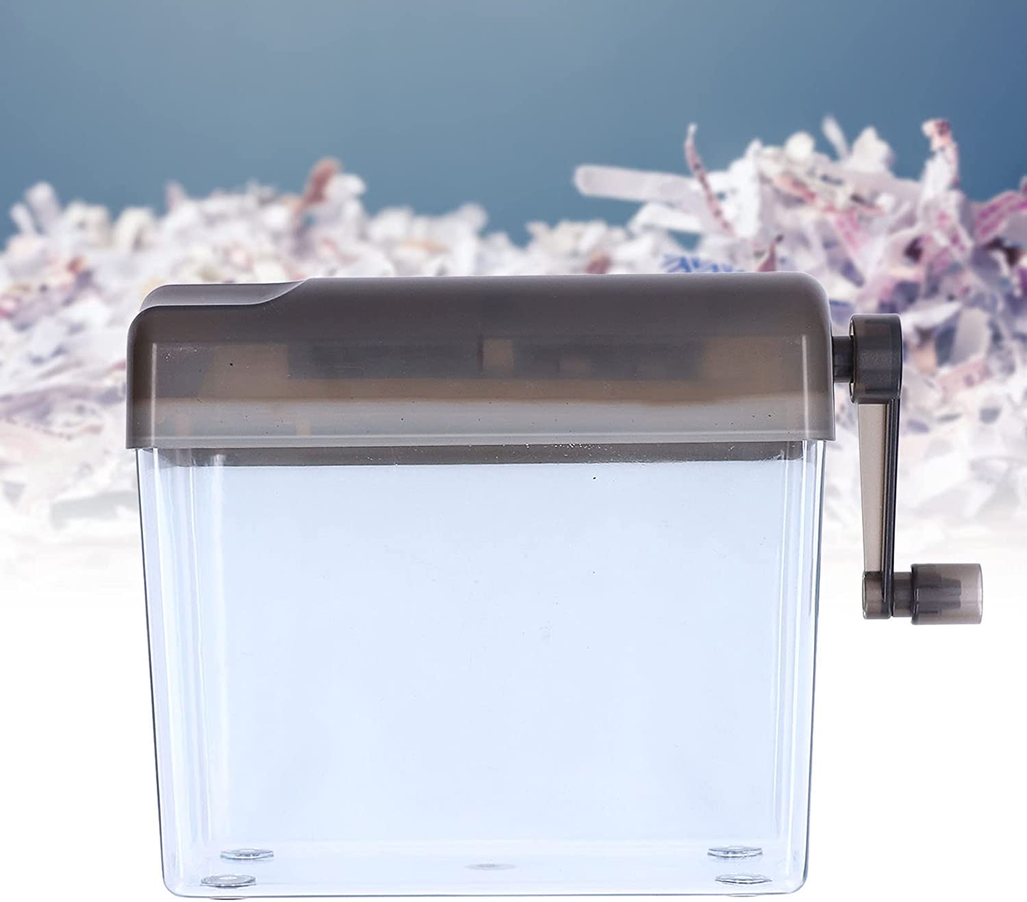 Acouto Manual Paper Shredder, Easy to Use Portable Shredder with Hand Crank for Home for Office Desktop for School