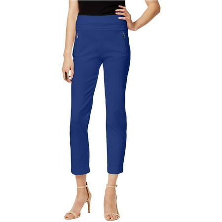 I-N-C Womens Curvy-Fit Casual Cropped Pants, Blue,