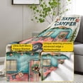thumbnail image 3 of Camper Flannel Blanket Camp Gifts Camping-Themed Blanket for Women Soft Lightweight Throw Blankets for Bed Home Travel Decor 50"x60", 3 of 6