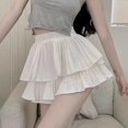 thumbnail image 3 of DuoJiaJ Women's High Waist Fashion Design Cake Skirt Petite Pleated Tutu Skirt Skirts For Women White S, 3 of 5