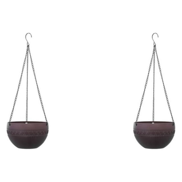 Wweixi 2pieces Stylish Hanging Flower Pot Home Decor Effortlessly Wide Applications Hanging Flower Pots coffee 2Set