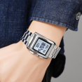 thumbnail image 6 of Fashion Mens Watches Digital Watch Stainless Steel Casual Sport Waterproof Rectangle Watches with Luminous Display, 6 of 15