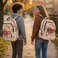 thumbnail image 3 of Chririnla Capybara Watermelon Pattern Daypack with Adjustable Straps Multi-Pocket Book Bag, Lightweight 17 Inch Backpack for School Back to School High School, 3 of 9