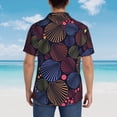 thumbnail image 3 of Lsque Colorful Shells pattern Hawaiian Shirt for Men, Unisex Summer Beach Casual Short Sleeve Button Down Shirts-X-Large, 3 of 9