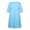 thumbnail image 4 of CHUANK Robe Maxi Ample à Manches Longues en Coton et Lin pour Femmes, Grande Taille, Unie, Boutonnée, 4 of 7