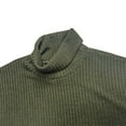 thumbnail image 4 of IROINNID Men's Sweater Turtleneck Long Sleeve Jumper Mid-Length Solid Color Comfy Pullover Ribbed Slim Fit Sweater Base Shirt, 4 of 6