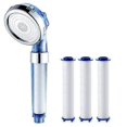 thumbnail image 1 of Anti-scale filter for shower head, suitable for hard water, 3 modes, low pressure water air boost, universal rain shower head, 3 replaceable filters, 1 of 2