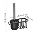 thumbnail image 3 of Xecvkr Deluxe Toilet Brush Set aluminum alloy Long Handle Modern Compact Thickened Base Washable Head Easy Install Firm Solid Bathroom Cleaning 13.18x8.46in 1 Pack, 3 of 9