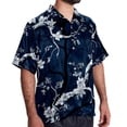thumbnail image 2 of Tree Men's Short Sleeve Casual Printed Button Down Beach Shirt Summer Unisex Top, 2 of 6