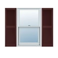 thumbnail image 1 of 18"W x 52"H Lifetime Vinyl, Custom Straight Top Center Mullion, Open Louver Shutters, w/Shutter-Loks (Per Pair), Bordeaux, 1 of 12