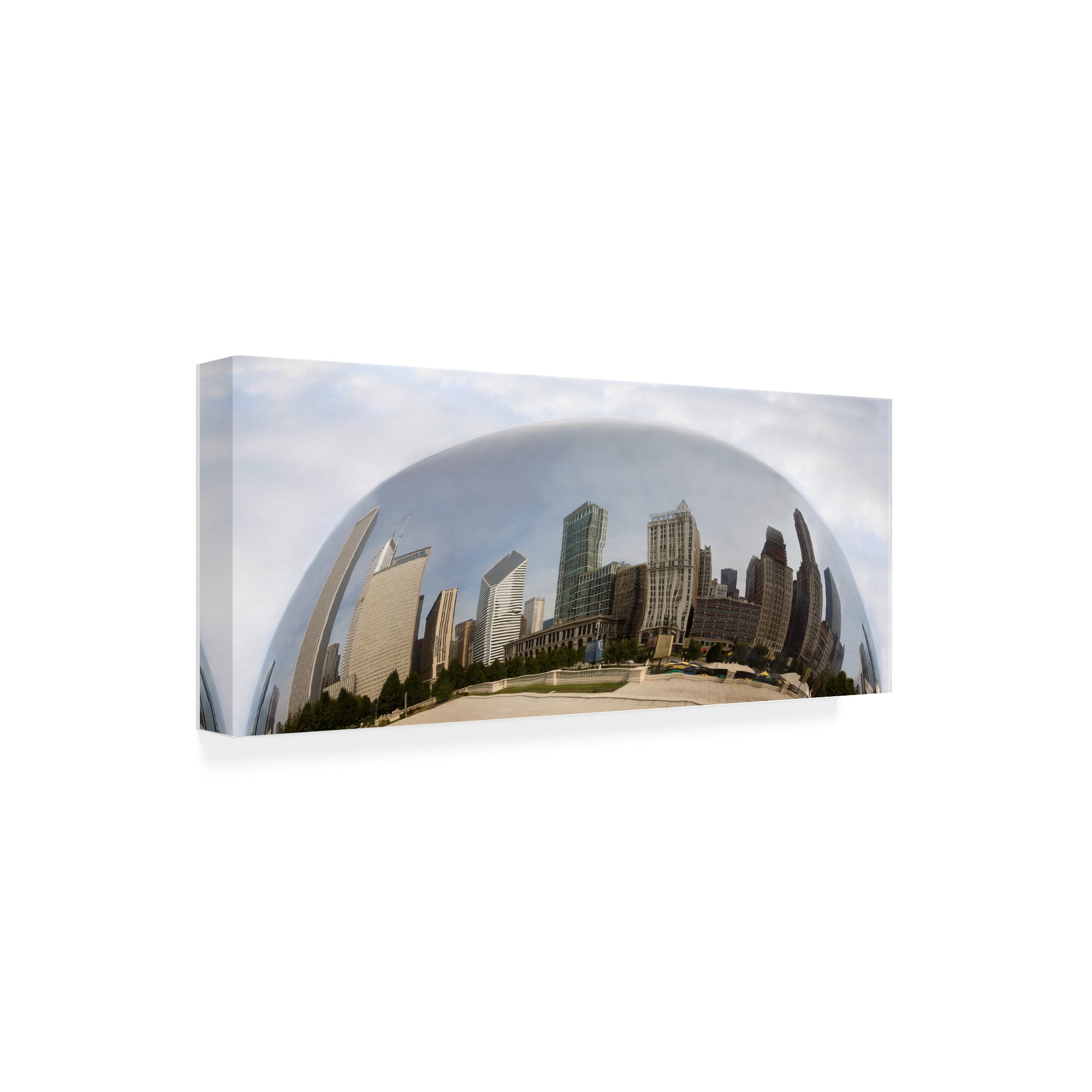 Trademark Fine Art 'Chicago Reflections Chicago Illinois Color Pan' Canvas Art by Monte Nagler