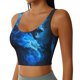 thumbnail image 2 of Fotbe Wolf Sujetador Deportivo Largo sin Aros para Mujer con Almohadillas y Soporte Medio, Transpirable y Absorbente, Camiseta Tipo Chaleco o Tank Top-Large, 2 of 8