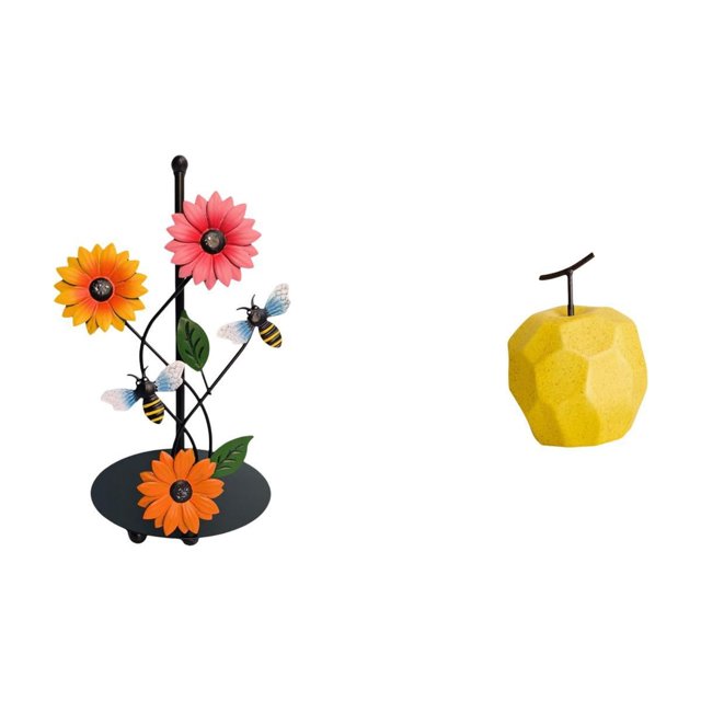 Soporte De Toallas De Papel De Porcelana, Escultura Antideslizante, Estante Vertical Para Pañuelos, Adorno De Frutas, Estatua De Mesa Coleccionable, Decoración Geométrica Para El Hogar,
