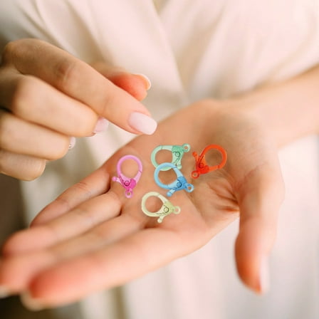 KHBUAB 50Pcs Simple Design Claw Shape Handicraft Enthusiasts Lobster Clasp