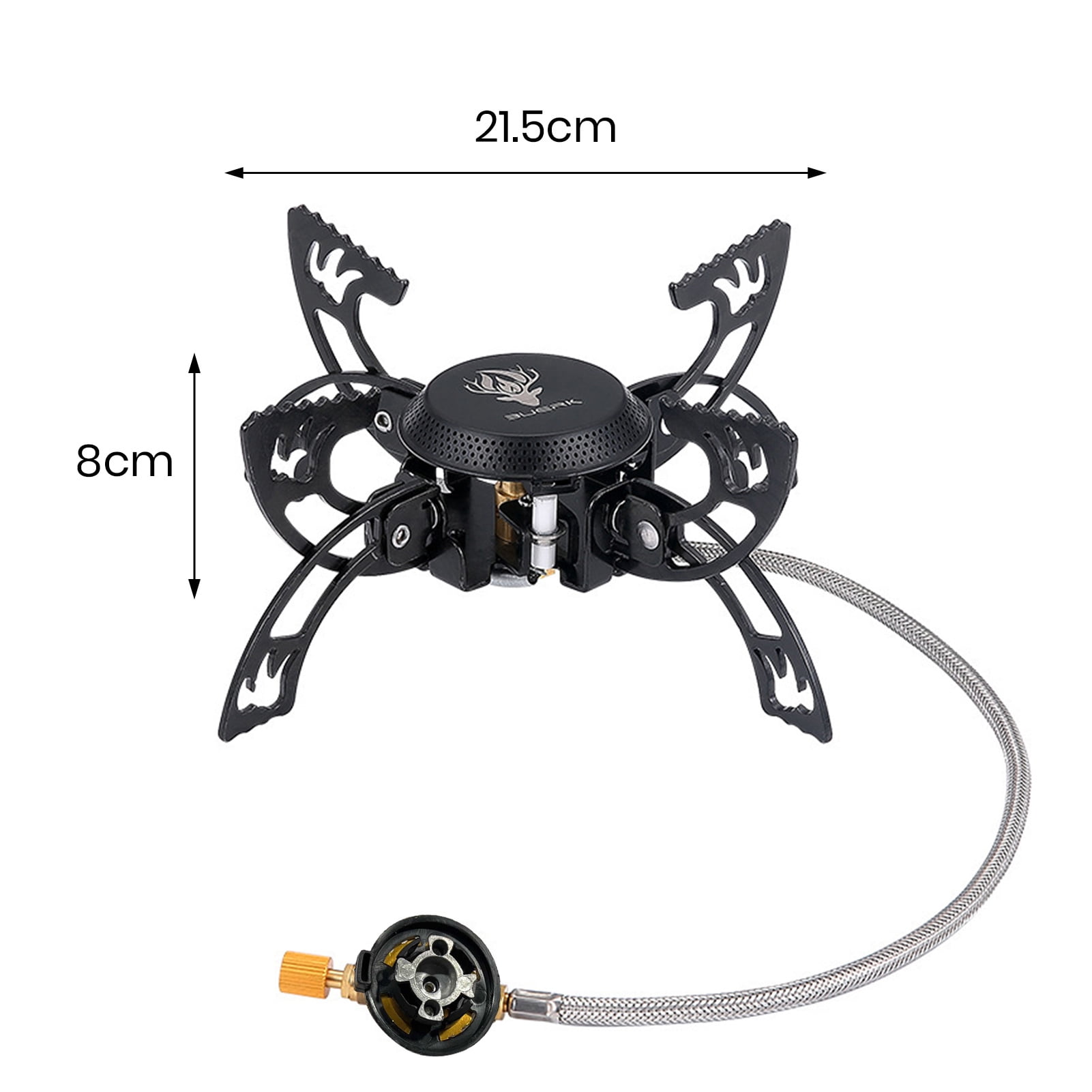 YIFAEUX Portable Camping Gas Stove Cooking Burner Windproof 3800W High Power Flame Adjustable Foldable Design Outdoor Backpacking Stove