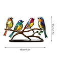 thumbnail image 3 of Birds on a Branch Desktop Decor - Multicolor Hummingbird Craft Statues for Office, Home, Window Sill, and Aviary Themed Gifts, 3 of 8