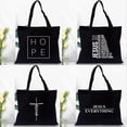 thumbnail image 2 of Bolso de compras de moda para mujer, bolso de lona con estampado de Jesús es mi Dios, bolso de hombro plegable, ecológico, reutilizable, bolso de compras cristiano para mujer, 2 of 5