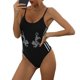 thumbnail image 4 of Gibobby pantalones siameses de pierna ancha Mono de moda de verano para mujer, sin mangas, ajustado, estampado, tipo mono con tirantes(Negro， S), 4 of 5