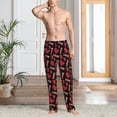 thumbnail image 2 of Goofa Red heart and love Pattern Printed Soft Pajama Pants for Men, Wide Leg Comfy Casual Lounge Yoga Pants-X-Large, 2 of 6