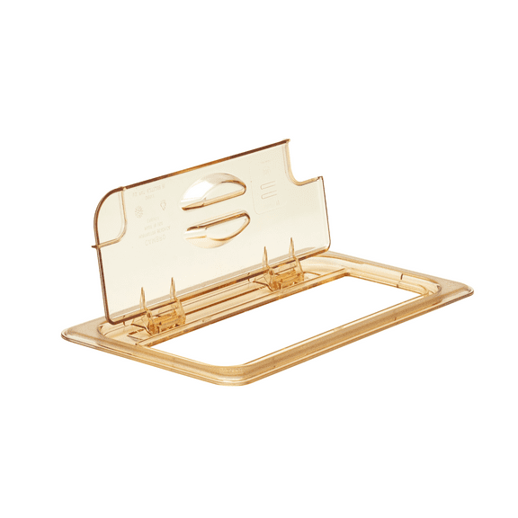 Food Pan Fliplid Notched 1/3 H-Pan Amber