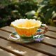thumbnail image 4 of Juego de taza y platillo de café de cerámica con cuchara, taza de té de diseño hecha a mano y pintada a mano en 3D, regalos de cumpleaños para mujeres 8 oz, 4 of 5