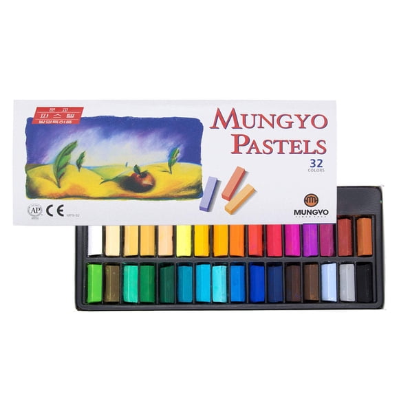 Tiza cuadrada suave en colores pastel MUNGYO, 32 colores, no tóxica