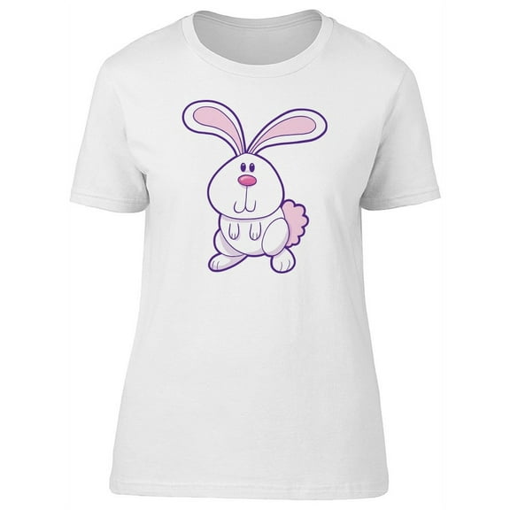 Sweet Cartoon Bunny T-Shirt Women -Image by Shutterstock, Female XX-Large