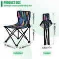 thumbnail image 3 of 600D Oxford Camping Chair Portable Foldable Chair Supports 220 lbs for Picnic, Fishing, Backpacking Colorful Christmas Trees Pattern, 3 of 8
