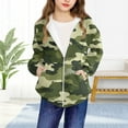 thumbnail image 4 of jobturf Kids Jackets Lightweight Camo Full Zip Long Sleeve Hoodies Casual Fall Winter Warm Fleece Sweatshirt with Pockets 4-12 Years, 4 of 8