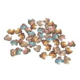 thumbnail image 4 of Botones para manualidades, 1,2 pulgadas de largo, madera resistente, estilo animal retro, colores surtidos, botones de madera claros para coser, decoración de bricolaje, estilo ardilla, 50 piezas, 4 of 5