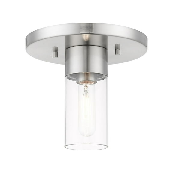 48761-91 Livex Lighting Carson - 1 Light Flush Mount In Contemporary Style-8.25 Inches Tall and 9 Inches Wide
