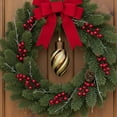 thumbnail image 2 of Northlight 11" Glitter Stripe Shatterproof Light Bulb Christmas Ornament - Mocha Brown, 2 of 3