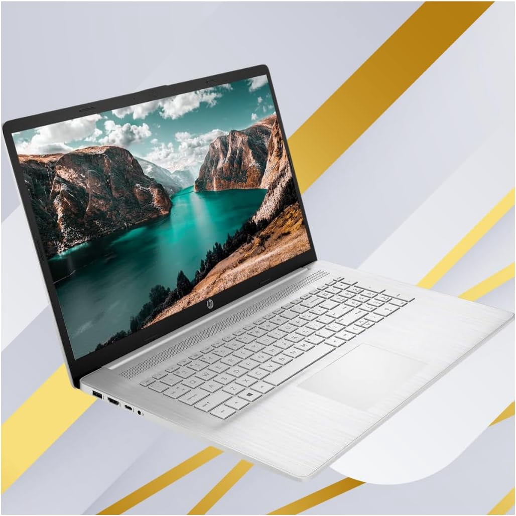 HP 17 Laptop, 17.3" HD+ Touchscreen, Intel Core i7-1255U Processor, 64GB RAM, 4TB PCIE SSD, Webcam, HDMI, Backlit Keyboard, Wi-Fi, Windows 11 Home, Silver