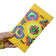 thumbnail image 2 of Porfeet Women Ethnic Handmade Embroidered Wristlet Clutch Bag Zipper Purse Long Wallet,Yellow, 2 of 10