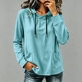 thumbnail image 2 of NominalSnug Hoodies for Women Fahion Hooded Sweatshirts Long Sleeve Hooded Pullover Top with Drawstring Pockets, 2 of 8