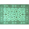 thumbnail image 1 of Ahgly Company Indoor Rectangle Persian Turquoise Blue Traditional Area Rugs, 2' x 4', 1 of 4