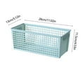 thumbnail image 4 of Small Plastic Storage Basket with Handles - Ventilated Stackable Organizer Bin for Home, Kitchen, Bathroom | Hollow Rectangular Design, Multipurpose Use in Refrigerator, Snacks, Laundry, 4 of 6