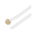 thumbnail image 3 of Cinturón elástico delgado de perlas para mujeres INSPIRE CHIC, con cristales de rhinestone, retro, para vestido de novia 65x2cm/25.6x0.8" Estilo 2, 3 of 6