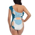 thumbnail image 5 of Picia Nurse Doctor Gnomes Pattern Women's One Piece Swimsuits,One Shoulder Swimwear Asymmetric ,Ruffle Monokinis Bathing Suits,High Waisted Flattering Bathing Suits-Large, 5 of 8