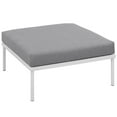 thumbnail image 5 of Harmony Outdoor Patio Aluminum Ottoman White Gray, 5 of 5