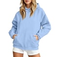 thumbnail image 6 of Hoodies for Women Oversized Trendy Fall Sweatshirt Pullover Fleece Long Sleeve Sweaters Winter Y2k Clothes Sky Blue S, 6 of 7