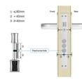 thumbnail image 3 of C001B-80 Silver Smart Lock Cylinder for European-Style Doors - Home/Office/Hotel Upgrade Kit with Fingerprint, Password & Mechanical Key Access - No Extra Drilling Required, Stainless Steel, 3 of 6