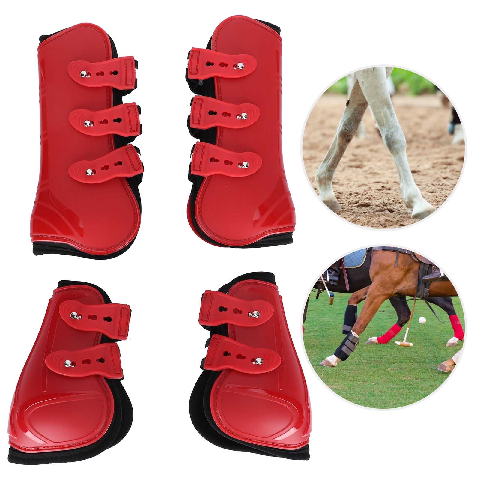 4PCS Horse Leg Protector Horse Front Hind Leg Boots Horse Riding Tendon