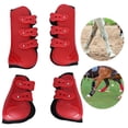 thumbnail image 4 of Obstacle de Protection des Jambes de Cheval, Protège-Jambes de Cheval Épaissi Léger Respirant, Relaxant pour Toute Course d'Équitation Météo Formation Rouge XL, 4 of 8