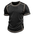 thumbnail image 5 of Workout Shirts for Men Athletic Running Gym Quick Dry Short Sleeve Performance Moisture Wicking T Shirt Black, 5 of 7