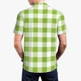 thumbnail image 6 of Wukai White Green Plaid Men’s Polo Shirts,Quick-Dry Athletic Shirt,Classic Fit Shirts-XX-Large, 6 of 8