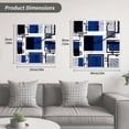 thumbnail image 5 of Blue Grey Geometric Wooden Wall Clock Silent Non Ticking, Abstract Art Irregular Contemporary Square Wall Clocks Battery Operated, Decor Clock for Home Office, Living Room, Kitchen, 12 Inch, 5 of 9